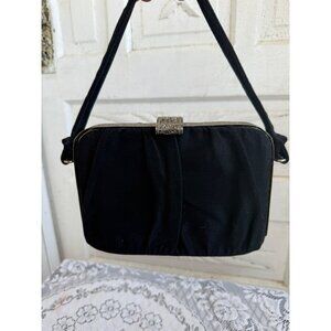 Vintage 60's Victorian Revival Evening Purse Ornate Repousse Frame